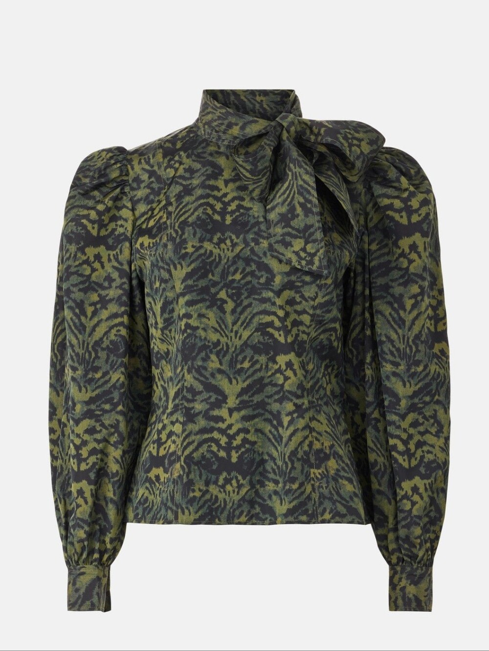 Ulla Johnson Giorgia Silk Neck Tie Blouse Tops Tie Neck Long Sleeve Size 4